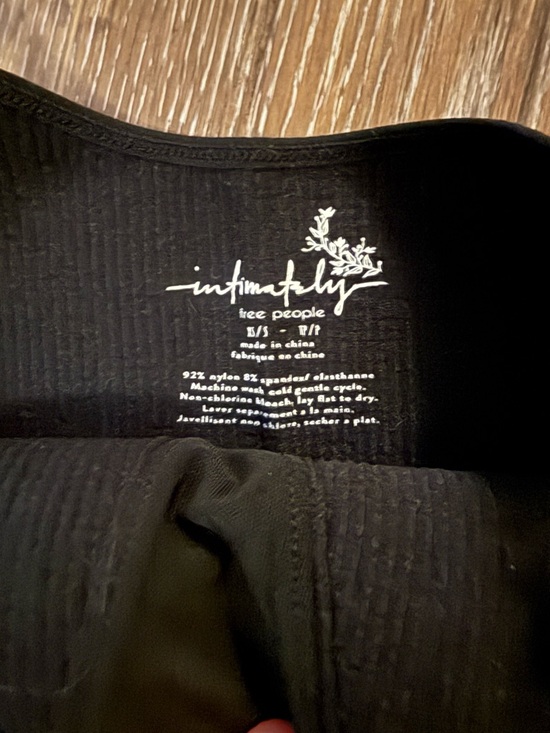 Free People Black Ribbed V-Plunge Camisole - Picture 3 of 3